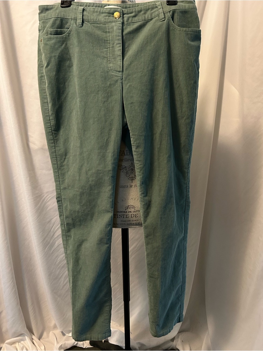 Per Se Sage Green Corduroy Pants